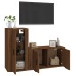 vidaXL 2-tlg. TV-Schrank-Set Braun Eichen-Optik Holzwerkstoff vidaXL 2-tlg. TV-Schrank-Set Braun Eichen-Optik Holzwerkstoff