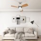 vidaXL Deckenventilator mit Licht und Fernbedienung 76 cm Hellbraun vidaXL Deckenventilator mit Licht und Fernbedienung 76 cm Hellbraun