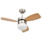 vidaXL Deckenventilator mit Licht und Fernbedienung 76 cm Hellbraun vidaXL Deckenventilator mit Licht und Fernbedienung 76 cm Hellbraun