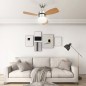 vidaXL Deckenventilator mit Licht und Fernbedienung 76 cm Hellbraun vidaXL Deckenventilator mit Licht und Fernbedienung 76 cm Hellbraun
