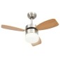vidaXL Deckenventilator mit Licht und Fernbedienung 76 cm Hellbraun vidaXL Deckenventilator mit Licht und Fernbedienung 76 cm Hellbraun