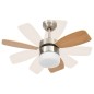 vidaXL Deckenventilator mit Licht und Fernbedienung 76 cm Hellbraun vidaXL Deckenventilator mit Licht und Fernbedienung 76 cm Hellbraun
