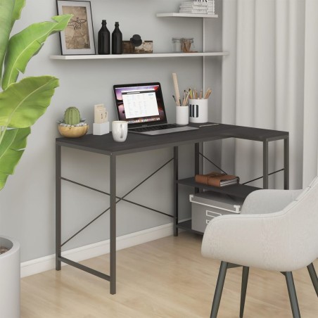 vidaXL Computertisch Schwarz 110x72x70 cm Holzwerkstoff