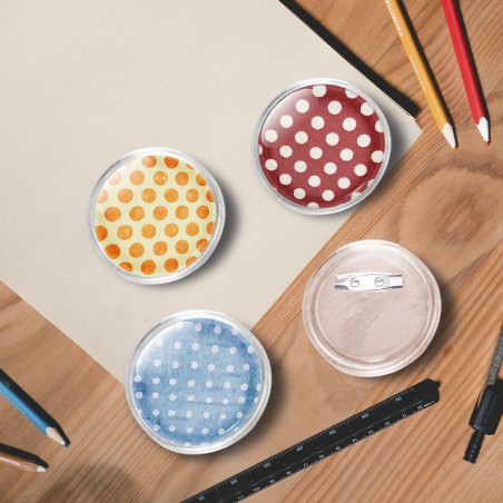 vidaXL Button-Set mit Anstecknadel 100 Stk. Acryl 44 mm
