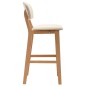 vidaXL Barhocker 2 Stk. Creme Stoff vidaXL Barhocker 2 Stk. Creme Stoff