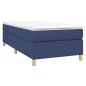 vidaXL Boxspringbett mit Matratze Blau 90x190 cm Stoff vidaXL Boxspringbett mit Matratze Blau 90x190 cm Stoff