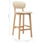 vidaXL Barhocker 2 Stk. Creme Stoff vidaXL Barhocker 2 Stk. Creme Stoff