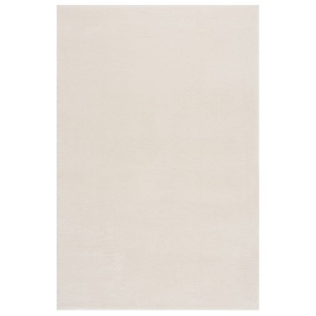 vidaXL Teppich Waschbar Flauschig Kurzflor 200x290 Rutschfest Creme