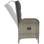 vidaXL 7-tlg. Garten-Essgruppe mit Kissen Grau Poly Rattan vidaXL 7-tlg. Garten-Essgruppe mit Kissen Grau Poly Rattan