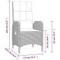 vidaXL 7-tlg. Garten-Essgruppe mit Kissen Grau Poly Rattan vidaXL 7-tlg. Garten-Essgruppe mit Kissen Grau Poly Rattan