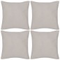 4 Beige Kissenbezüge Baumwolle 50 x 50 cm 4 Beige Kissenbezüge Baumwolle 50 x 50 cm