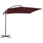 vidaXL Ampelschirm mit Stahlmast 250x250 cm Weinrot vidaXL Ampelschirm mit Stahlmast 250x250 cm Weinrot