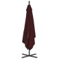 vidaXL Ampelschirm mit Stahlmast 250x250 cm Weinrot vidaXL Ampelschirm mit Stahlmast 250x250 cm Weinrot