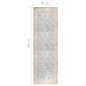 vidaXL Teppich Waschbar 80x300 cm Grau Rutschfest vidaXL Teppich Waschbar 80x300 cm Grau Rutschfest