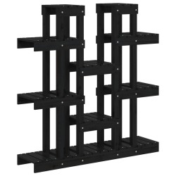 vidaXL Pflanzenständer Schwarz 104,5x25x109,5 cm Massivholz Kiefer