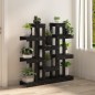 vidaXL Pflanzenständer Schwarz 104,5x25x109,5 cm Massivholz Kiefer