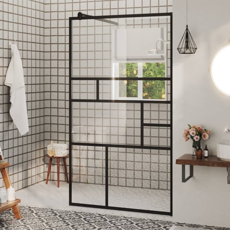 vidaXL Duschwand für Begehbare Dusche mit Klarem ESG Glas 90x195 cm vidaXL Duschwand für Begehbare Dusche mit Klarem ESG Glas 90x195 cm