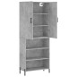 Highboard Betongrau 69,5x34x180 cm Holzwerkstoff Highboard Betongrau 69,5x34x180 cm Holzwerkstoff