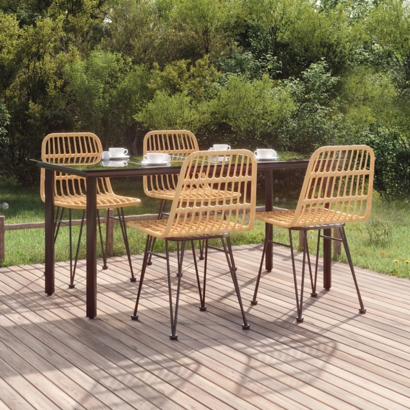 vidaXL 5-tlg. Garten-Essgruppe Poly Rattan vidaXL 5-tlg. Garten-Essgruppe Poly Rattan