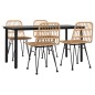 vidaXL 5-tlg. Garten-Essgruppe Poly Rattan vidaXL 5-tlg. Garten-Essgruppe Poly Rattan