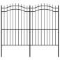 vidaXL Gartenzaun mit Speerspitzen Schwarz 222 cm Stahl vidaXL Gartenzaun mit Speerspitzen Schwarz 222 cm Stahl
