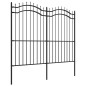 vidaXL Gartenzaun mit Speerspitzen Schwarz 222 cm Stahl vidaXL Gartenzaun mit Speerspitzen Schwarz 222 cm Stahl