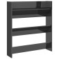 vidaXL Wand-Schuhschränke 2 Stk. Hochglanz-Grau 80x18x90 cm vidaXL Wand-Schuhschränke 2 Stk. Hochglanz-Grau 80x18x90 cm
