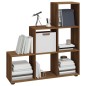vidaXL Treppenregal Braun Eichen-Optik 107 cm Holzwerkstoff vidaXL Treppenregal Braun Eichen-Optik 107 cm Holzwerkstoff