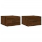 vidaXL Wand-Nachttische 2 Stk. Braun Eichen-Optik 35x35x20 cm vidaXL Wand-Nachttische 2 Stk. Braun Eichen-Optik 35x35x20 cm