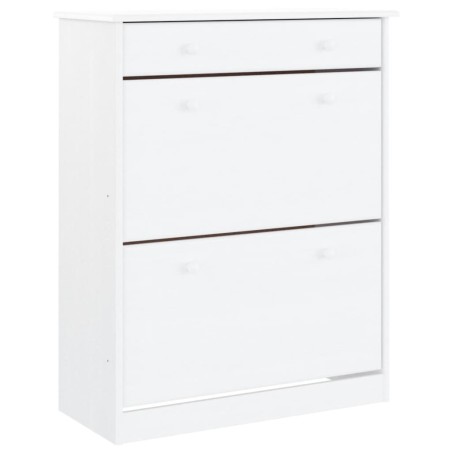 vidaXL Schuhschrank ALTA Weiß 77x35x96 cm Massivholz Kiefer