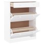 vidaXL Schuhschrank ALTA Weiß 77x35x96 cm Massivholz Kiefer vidaXL Schuhschrank ALTA Weiß 77x35x96 cm Massivholz Kiefer