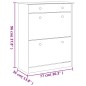 vidaXL Schuhschrank ALTA Weiß 77x35x96 cm Massivholz Kiefer vidaXL Schuhschrank ALTA Weiß 77x35x96 cm Massivholz Kiefer