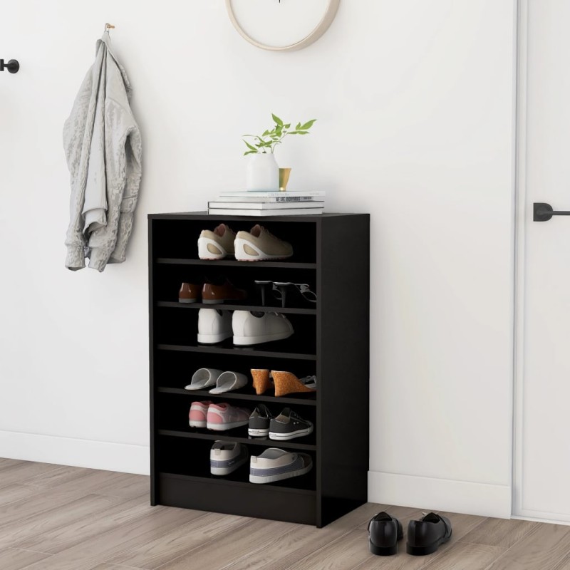 vidaXL Schuhschrank Schwarz 60x35x92 cm Holzwerkstoff vidaXL Schuhschrank Schwarz 60x35x92 cm Holzwerkstoff