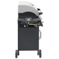 Gasgrill 4+1 Brenner Schwarz und Silbern Stahl & Edelstahl Gasgrill 4+1 Brenner Schwarz und Silbern Stahl & Edelstahl