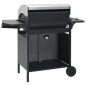 Gasgrill 4+1 Brenner Schwarz und Silbern Stahl & Edelstahl Gasgrill 4+1 Brenner Schwarz und Silbern Stahl & Edelstahl