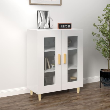 vidaXL Sideboard Hochglanz-Weiß 69,5x34x90 cm Holzwerkstoff