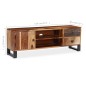 VidaXL Fernsehschrank Massivholz 120 x 30 x 40 cm VidaXL Fernsehschrank Massivholz 120 x 30 x 40 cm