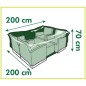 Nature Gartenmöbelabdeckung für niedrigen Tisch Stühle 200x200x70 cm Nature Gartenmöbelabdeckung für niedrigen Tisch Stühle 200x200x70 cm