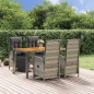 vidaXL 5-tlg. Garten-Essgruppe mit Kissen Grau Poly Rattan vidaXL 5-tlg. Garten-Essgruppe mit Kissen Grau Poly Rattan