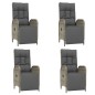 vidaXL 5-tlg. Garten-Essgruppe mit Kissen Grau Poly Rattan vidaXL 5-tlg. Garten-Essgruppe mit Kissen Grau Poly Rattan