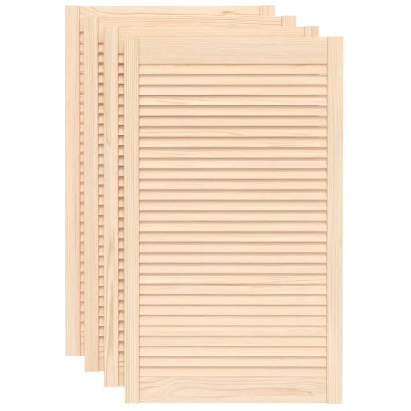 vidaXL Schranktüren Lamellen-Design 4 Stk. 99,3x59,4 cm Massivholz