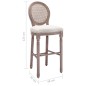 vidaXL Barhocker 2 Stk. Weiß Leinen vidaXL Barhocker 2 Stk. Weiß Leinen