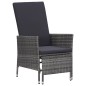 2-tlg. Garten-Lounge-Set mit Kissen Poly Rattan Grau 2-tlg. Garten-Lounge-Set mit Kissen Poly Rattan Grau