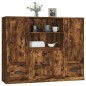 vidaXL Highboards 3 Stk. Räuchereiche Holzwerkstoff vidaXL Highboards 3 Stk. Räuchereiche Holzwerkstoff