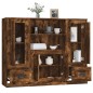 vidaXL Highboards 3 Stk. Räuchereiche Holzwerkstoff vidaXL Highboards 3 Stk. Räuchereiche Holzwerkstoff