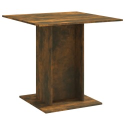 vidaXL Esstisch Räuchereiche 80x80x75 cm Holzwerkstoff