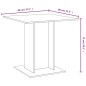 vidaXL Esstisch Räuchereiche 80x80x75 cm Holzwerkstoff vidaXL Esstisch Räuchereiche 80x80x75 cm Holzwerkstoff