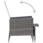 2-tlg. Garten-Lounge-Set mit Kissen Poly Rattan Grau 2-tlg. Garten-Lounge-Set mit Kissen Poly Rattan Grau