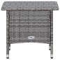 2-tlg. Garten-Lounge-Set mit Kissen Poly Rattan Grau 2-tlg. Garten-Lounge-Set mit Kissen Poly Rattan Grau