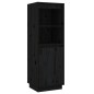 vidaXL Highboard Schwarz 37x34x110 cm Massivholz Kiefer vidaXL Highboard Schwarz 37x34x110 cm Massivholz Kiefer